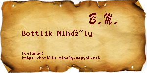 Bottlik Mihály névjegykártya