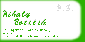 mihaly bottlik business card